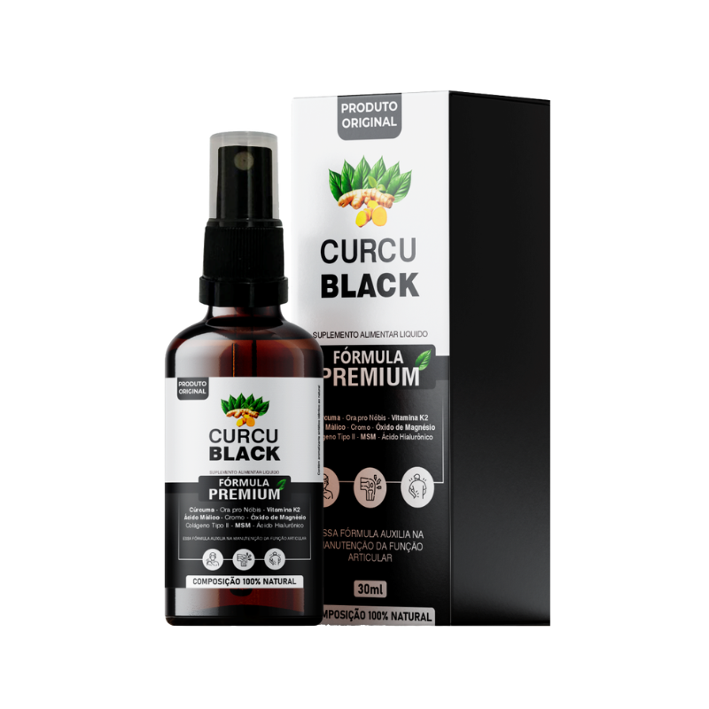 CurcuBlack – Fórmula em Gotas para Dores Articulares e Neuropatia